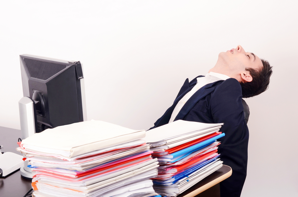 Sleeping Desk Worker